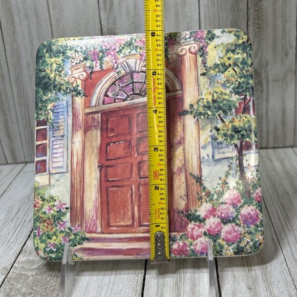 Vintage Noble Excellence Ceramic Tiles Coaster Trivet 6''x6'' - Set Of 2 - Picture 5 of 8